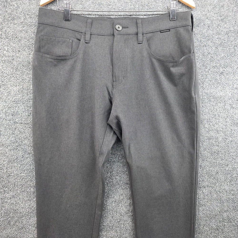 Travis Mathew Mens Open to Close Golf‎ Pants Grey Performance Stretch Size 32